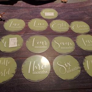 Green Milestone Cards for newborn thru 1 year
